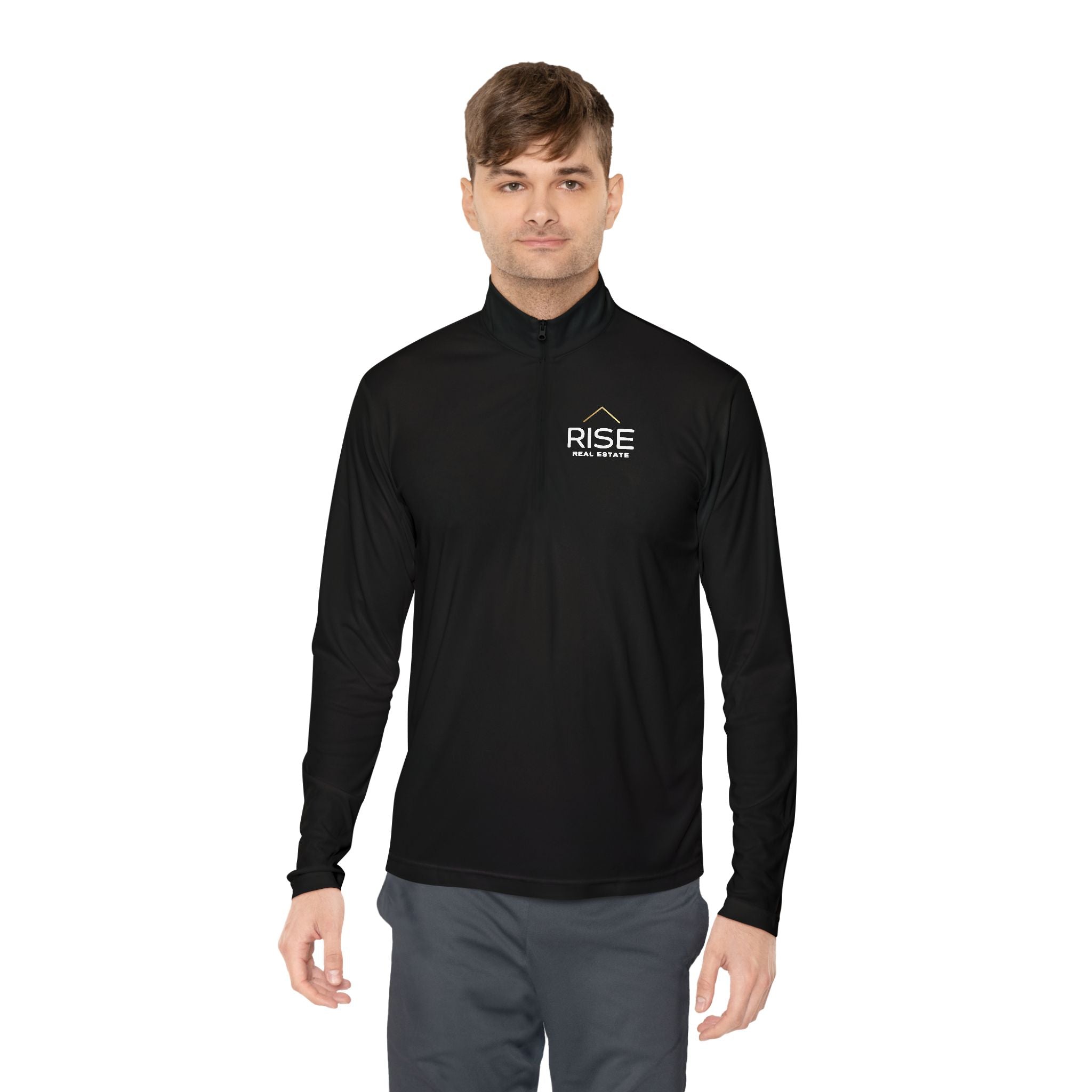 Unisex Quarter-Zip Pullover - Black
