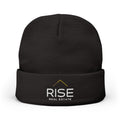 Knit Beanie (Embroidery) - Black