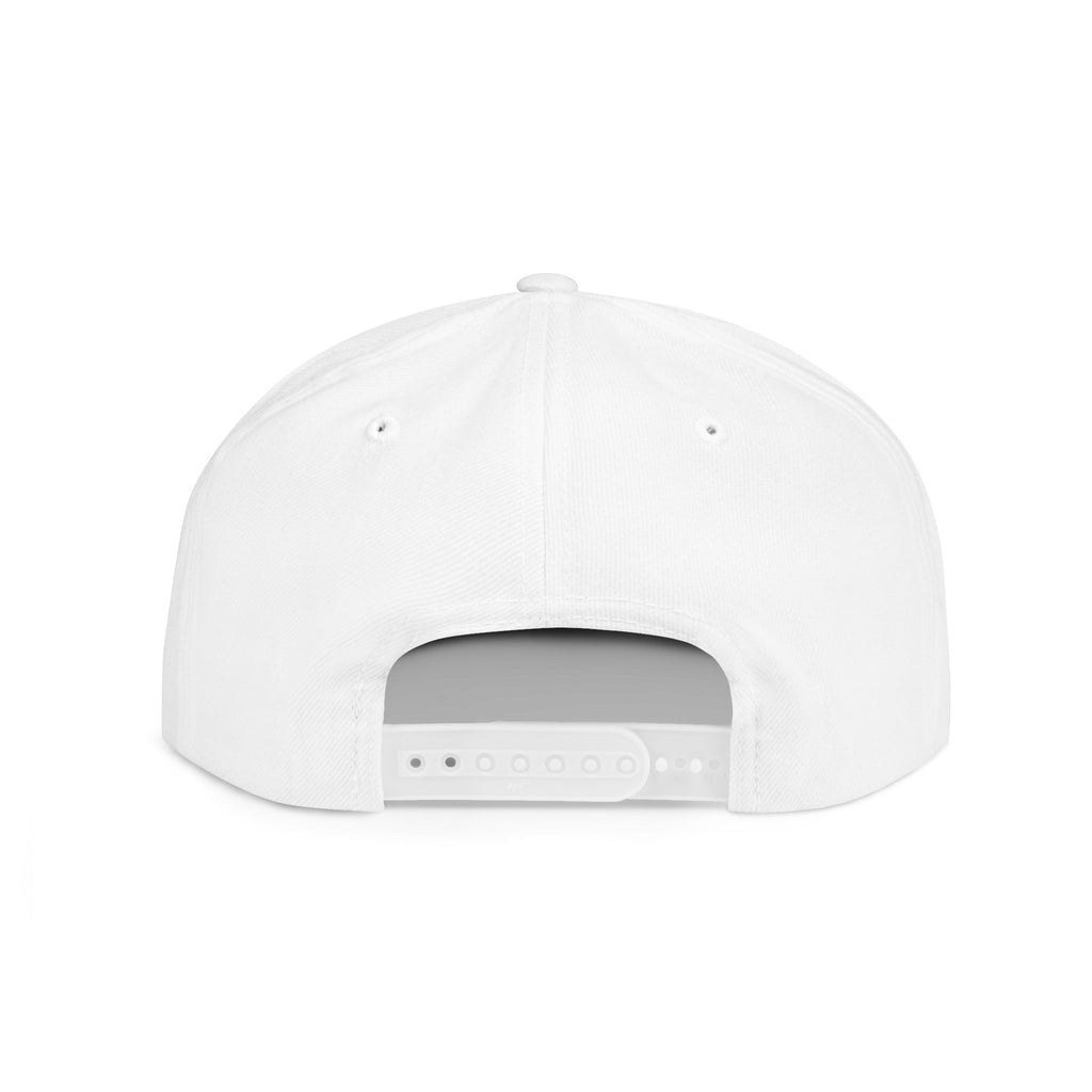 Flat Bill Snapback - White