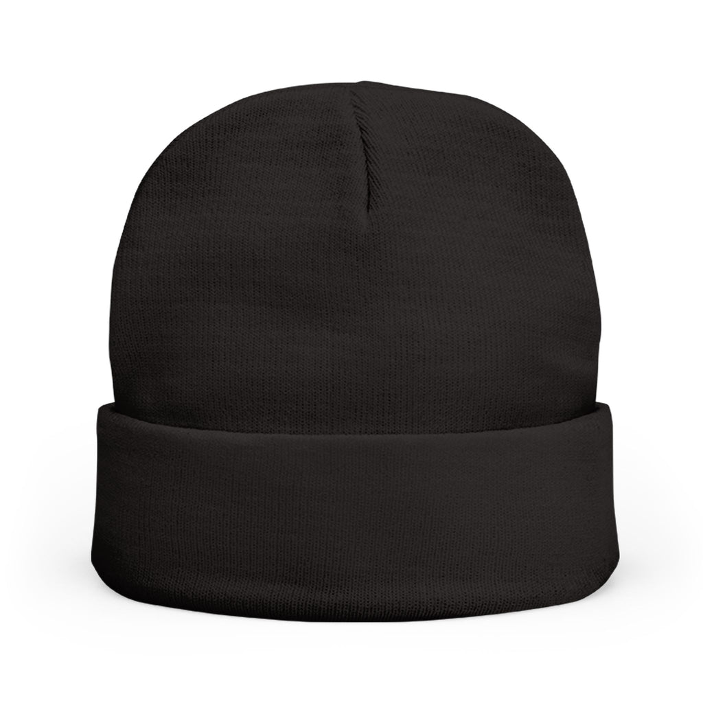 Knit Beanie (Embroidery) - Black