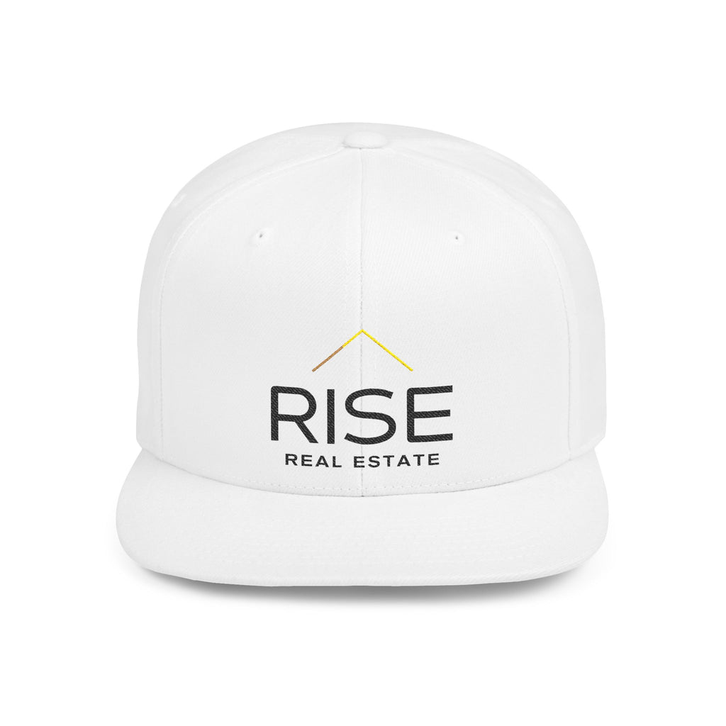 Flat Bill Snapback - White
