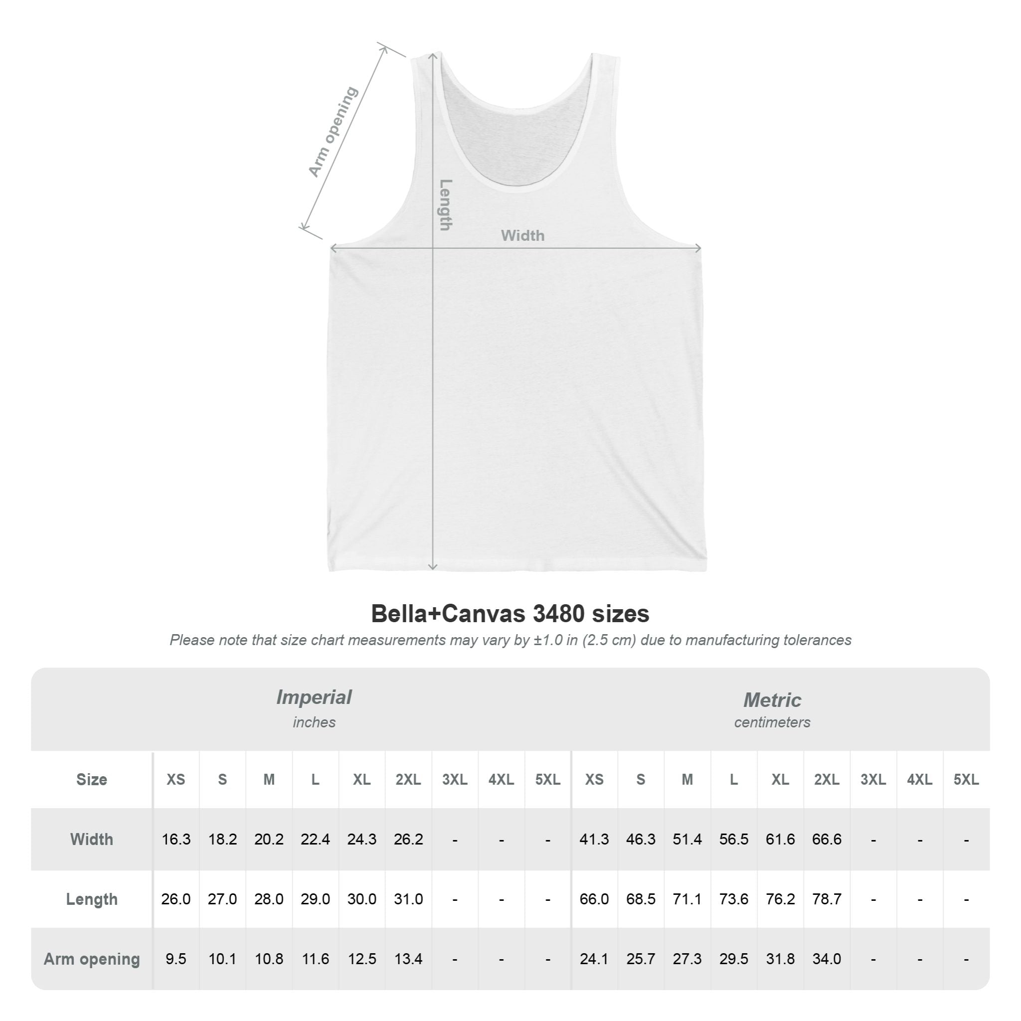 Unisex Jersey Tank - Black